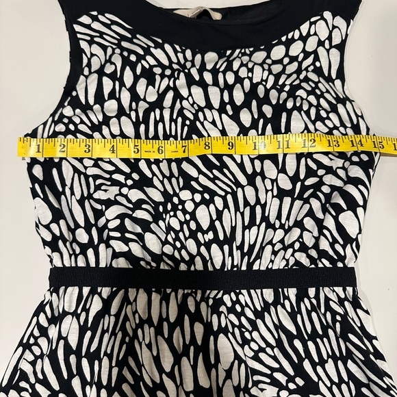 Loft Black and White Patterned Dress XSP - Picture 4 of 6